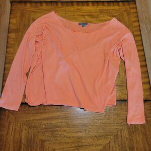 Vince Oversized Long Sleeve Barrel Crop Top